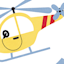 Tiny Dreamers Helicopter Canvas Wall Art, 12"