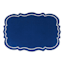 Set of 4 Embroidered Blue Scalloped Placemats