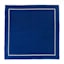 Set of 4 Embroidered Blue Scalloped Cloth Napkins