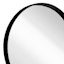Black Wooden Round Wall Mirror, 28"