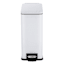 White Rectangle Pedal Trash Can, 9.7l