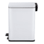 White Rectangle Pedal Trash Can, 9.7l