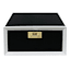 Black & White Wood Decorative Box, 6x3
