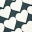 Glambition Black & White Heart Throw Pillow, 18"