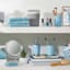 Grey Lidded Wastebasket, 1.5l