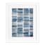 Glass Framed Matted Indigo Stripes Wall Art, 16x20
