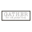 Framed Gather Here with Grateful Hearts Textured Wall Sign, 12x36