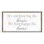 Framed It's Not How Big House It's How Happy The Home Textured Wall Sign, 18x36