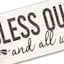 Bless Our Home & All Who Enter Textured Canvas Wall Sign, 12x36