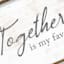 Together Is My Favorite Place to Be Framed Canvas Wall Sign, 37.5x19.5