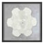 Glass Framed 3D White Floral Wall Art, 24"