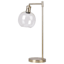 Silver Clear Glass Metal Task Lamp, 24"