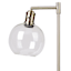 Silver Clear Glass Metal Task Lamp, 24"