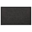 Square Impressions Black Rubber Doormat, 18x30
