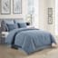 Providence 6-Piece Blue Woven Clipped Jacquard Comforter Set, King