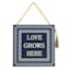 Honeybloom Blue Beaded Wall Sign, 10"