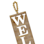 Honeybloom Welcome Beaded Wall Sign, 5x32