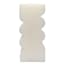 Crosby St. White Unscented Modern Wavy Pillar Candle, 3x8