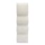 Crosby St. White Unscented Modern Wavy Pillar Candle, 3x8