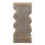 Crosby St. Brown Unscented Modern Wavy Pillar Candle, 3x8