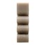 Crosby St. Brown Unscented Modern Wavy Pillar Candle, 3x8
