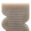Crosby St. Brown Unscented Modern Wavy Pillar Candle, 3x8
