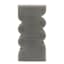 Crosby St. Grey Unscented Modern Wavy Pillar Candle, 3x8