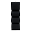 Crosby St. Black Unscented Modern Wavy Pillar Candle, 3x8