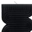 Crosby St. Black Unscented Modern Wavy Pillar Candle, 3x8