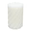 Willow Crossley White Unscented Twisted Pillar Candle, 3x4