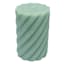 Willow Crossley Green Unscented Twisted Pillar Candle, 3x4