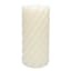 Willow Crossley White Unscented Twisted Pillar Candle, 3x6
