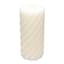 Willow Crossley White Unscented Twisted Pillar Candle, 3x6