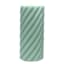 Willow Crossley Green Unscented Twisted Pillar Candle, 3x6