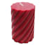 Willow Crossley Red Twisted Pillar Candle, 3x4
