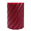 Willow Crossley Red Twisted Pillar Candle, 3x4