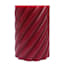 Willow Crossley Red Unscented Twisted Pillar Candle, 3x4