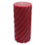 Willow Crossley Red Unscented Twisted Pillar Candle, 3x6