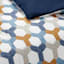 8-Piece Elle Multicolor Lattice Design Essential Comforter Set, Queen