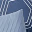 8-Piece Blue Hexagon Striped Essential Comforter Set, Full