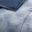 8-Piece Blue Hexagon Striped Comforter Set, Queen