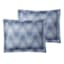8-Piece Blue Hexagon Striped Essential Comforter Set, King