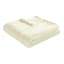 Crosby St. Kate White Faux Fur Throw Blanket, 50x60