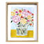 Glass Framed Floral Print Wall Art, 17x21