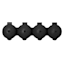 4-Section Ice Ball Tray, Black