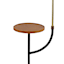 Crosby St. Gold Metal Wooden Shelf Floor Lamp with Shade, 59"
