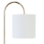 Crosby St. Gold Metal Wooden Shelf Floor Lamp with Shade, 59"