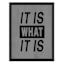 Glass Framed It Is What It Is Wall Sign, 12x16