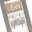 3-Opening Greywash Clothespin String Collage with Burlap Love Banner, 11.1x26.6