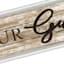 Framed Be Our Guest Textured Wall Sign, 8x30